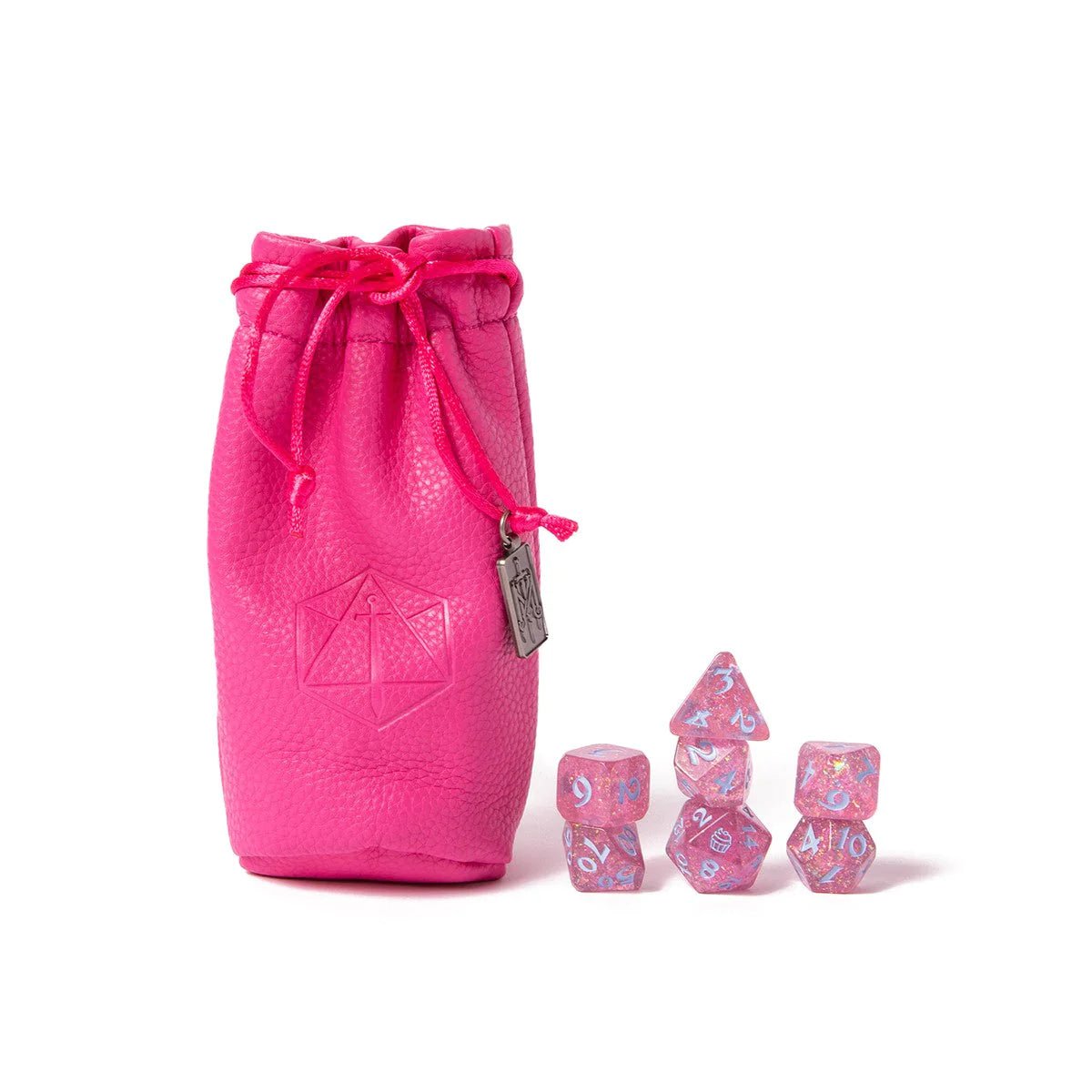 Mighty Nein Dice Set: Jester Lavorre (Hot Pink/Pale Blue) - The Fourth Place