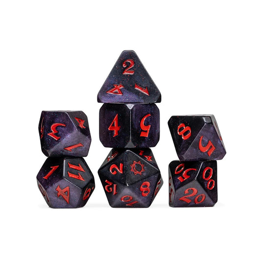 Mighty Nein Dice Set: Mollymauk Tealeaf (Purple/Red) - The Fourth Place