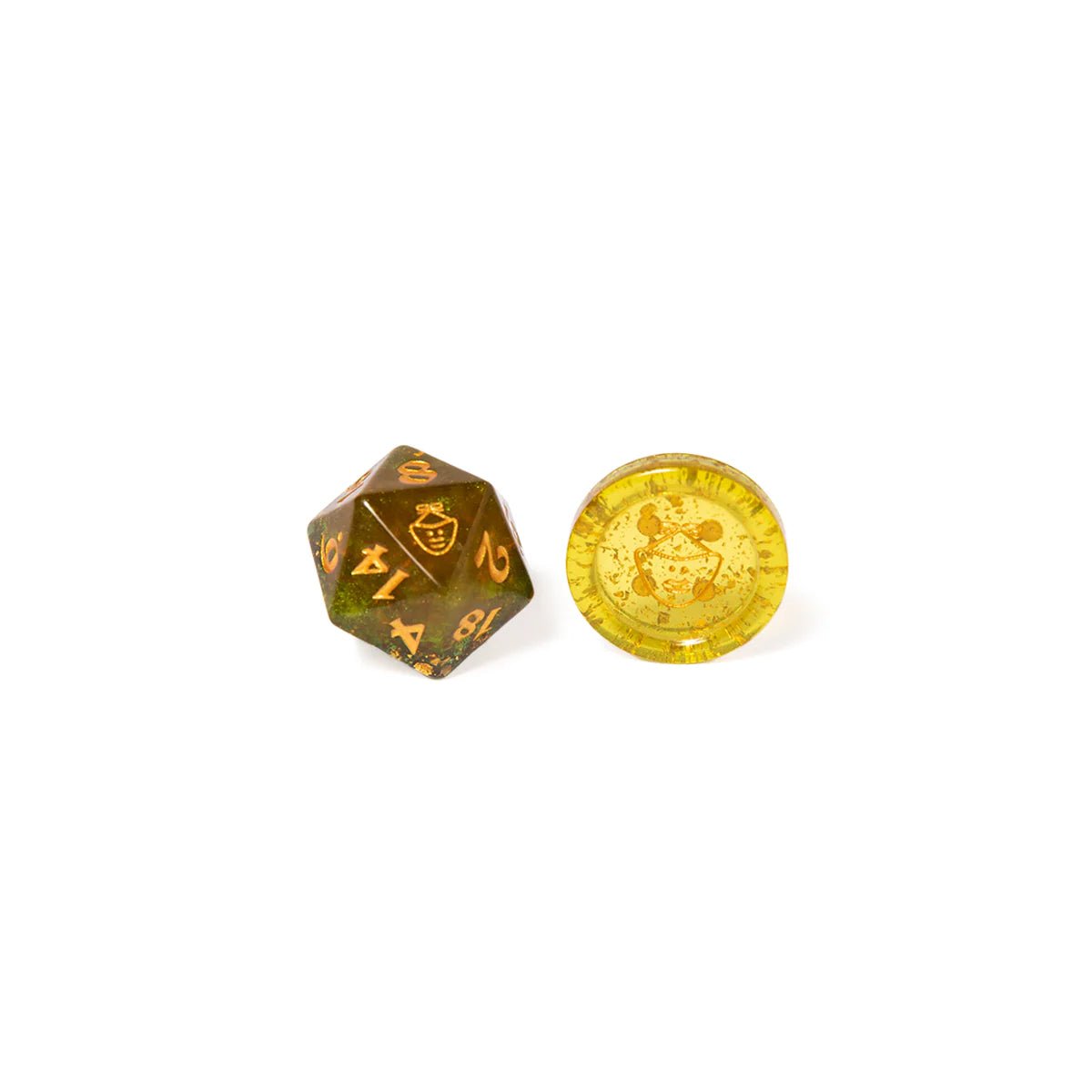 Mighty Nein Dice Set: Nott the Brave (Yellow/Green) - The Fourth Place