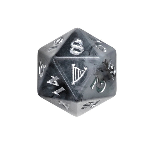 Mighty Nein Dice Set: Yasha Nydoorin (Black/Silver) - The Fourth Place