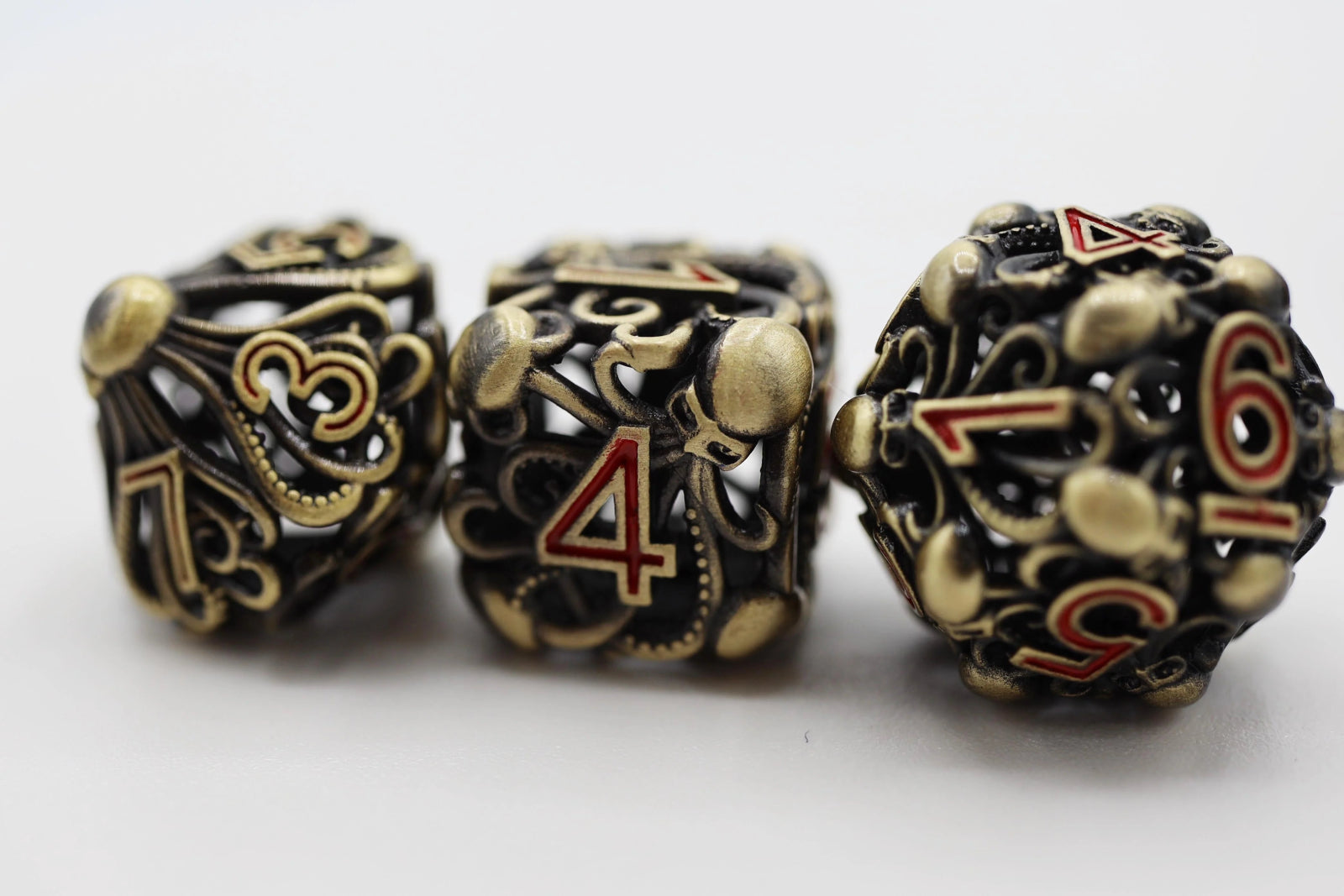 Mind Eater: Bronze - Hollow Metal RPG Dice Set - The Fourth Place