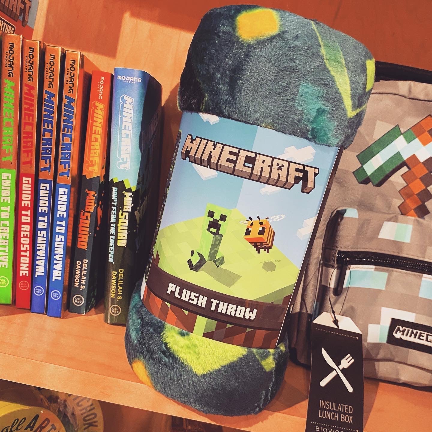 Digital Print Minecraft Creepers Throw Blanket : Target