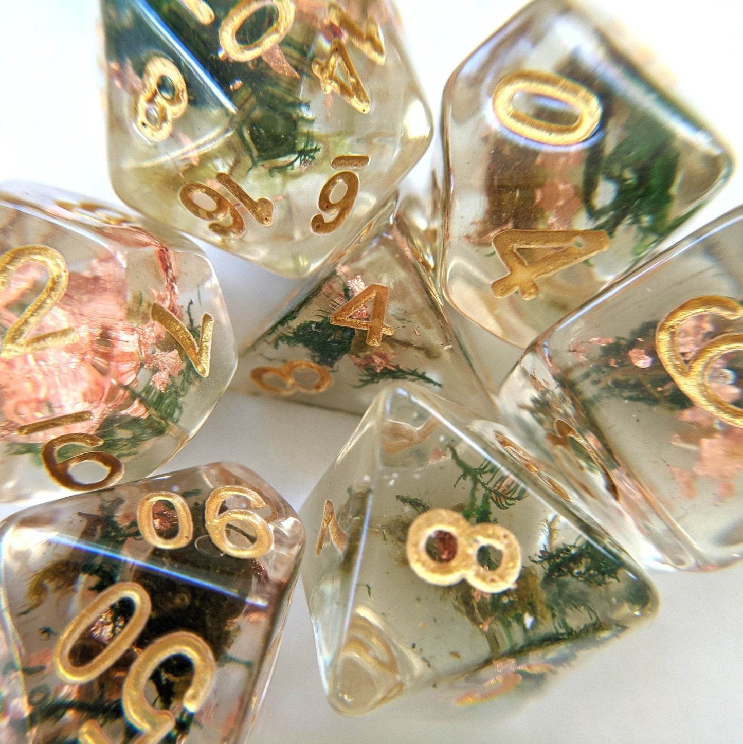 Moss and Copper - 7 Piece Dice Set - The Fourth Place