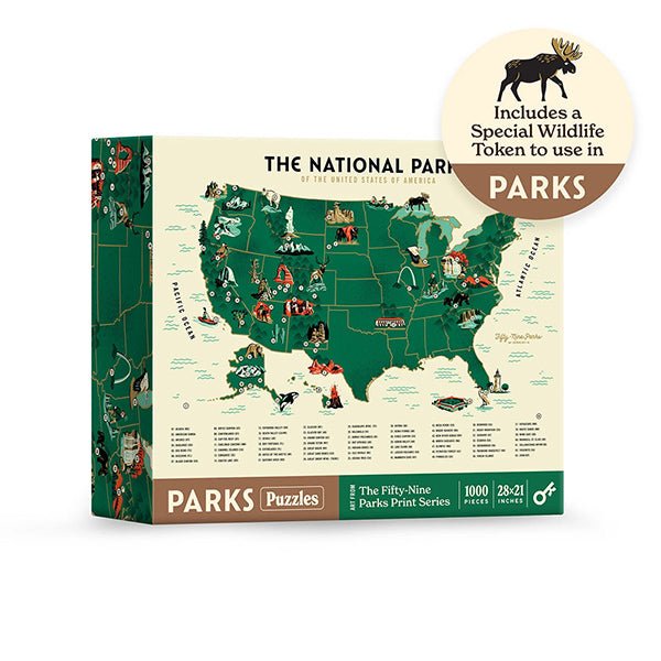 Parks Puzzles: National Parks Map - The Fourth Place