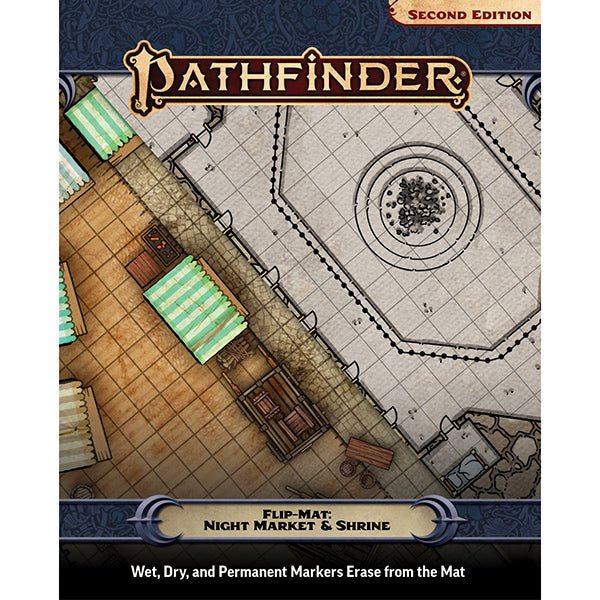 Pathfinder RPG: Flip- Mat- Night Market & Shrine - The Fourth Place