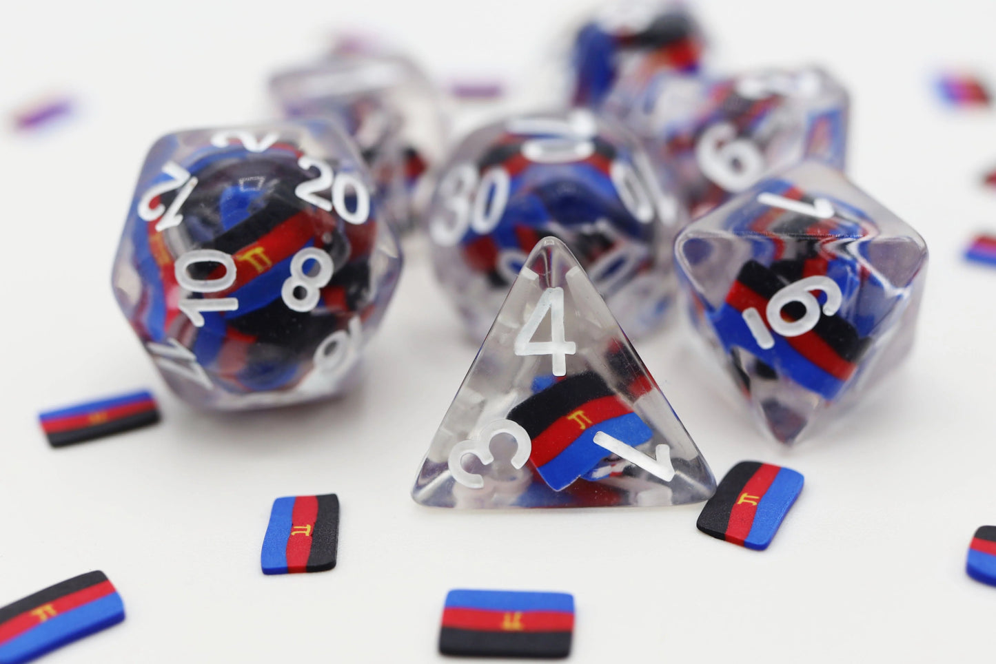 Polyamorous Flag RPG Dice Set - The Fourth Place