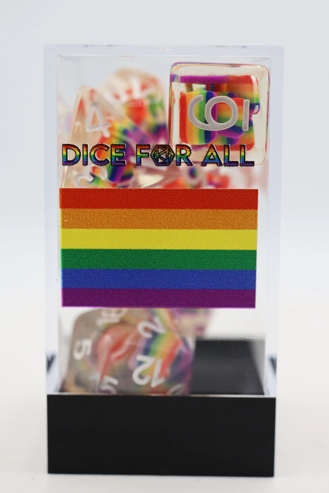 Rainbow Pride Flag RPG Dice Set - The Fourth Place