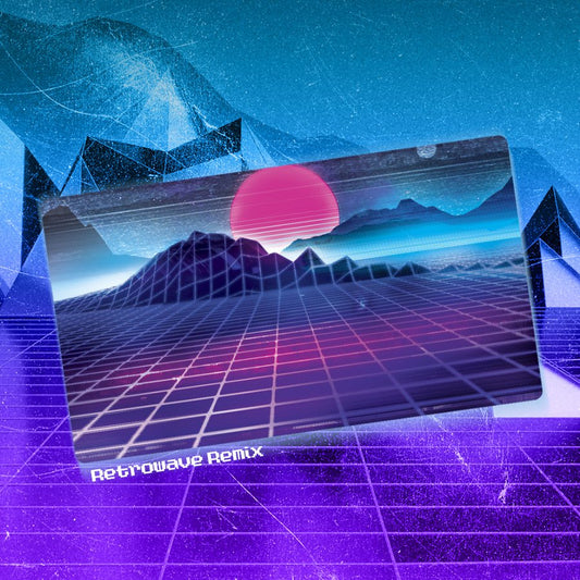"Retrowave Cybermagicka" Premium Playmat - The Fourth Place