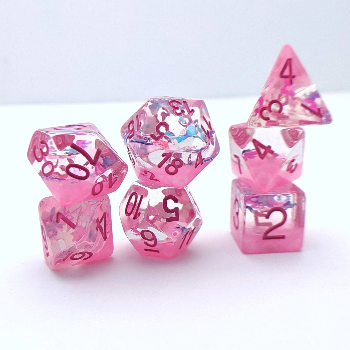 Ribbons and Bows - 7 Dice Set - The Fourth Place