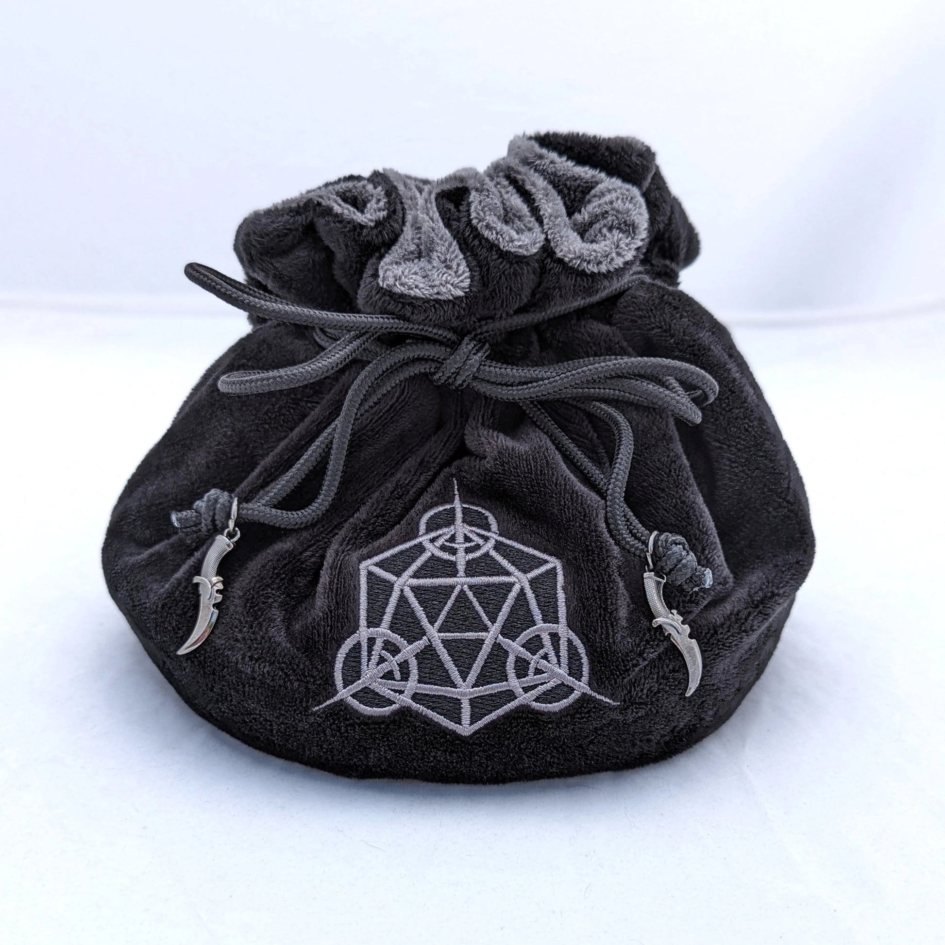 Rogue multi-pocket large dice bag (black/silver) - The Fourth Place