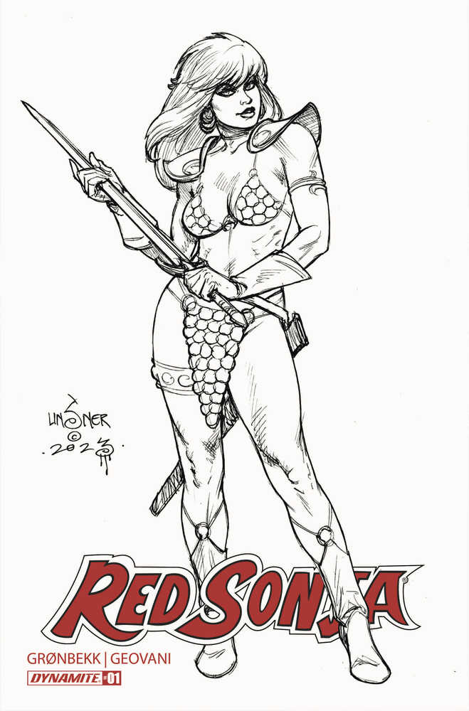 Sdcc 2023 Red Sonja 2023 #1 Black & White Exclusive Variant - The Fourth Place