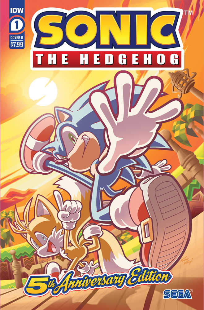 Sonic The Hedgehog #1 5TH Anniversary Edition Cover B Yardley - The Fourth Place