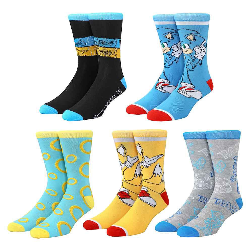 Sonic the Hedgehog 2 Characters 5 Pair Crew Socks - The Fourth Place