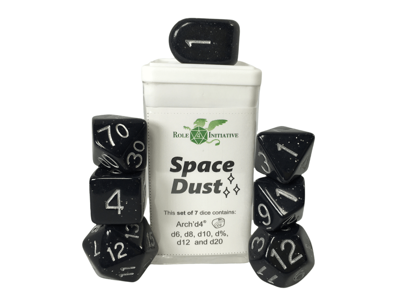 Space Dust - 7 dice set (with Arch’d4™) - The Fourth Place