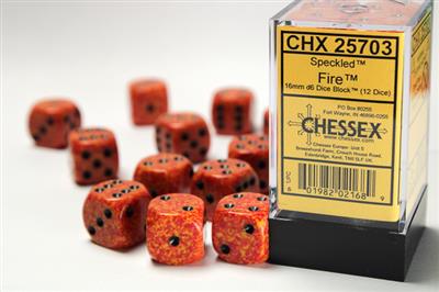 Speckled® 16mm d6 Fire Dice Block™ (12 dice) - The Fourth Place