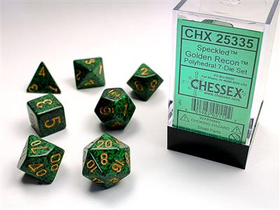 Speckled® Polyhedral Golden Recon™ 7-Die Set - The Fourth Place