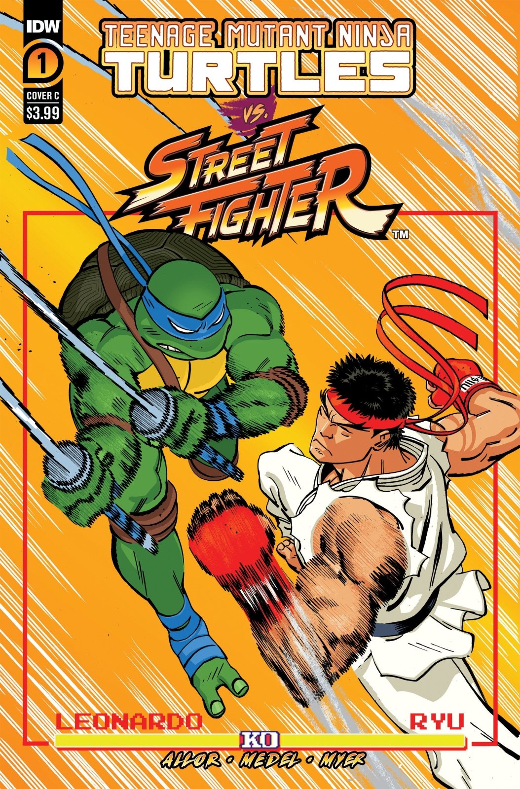 Teenage Mutant Ninja Turtles vs. Street Fighter #1 Variant C (Reilly) - The Fourth Place