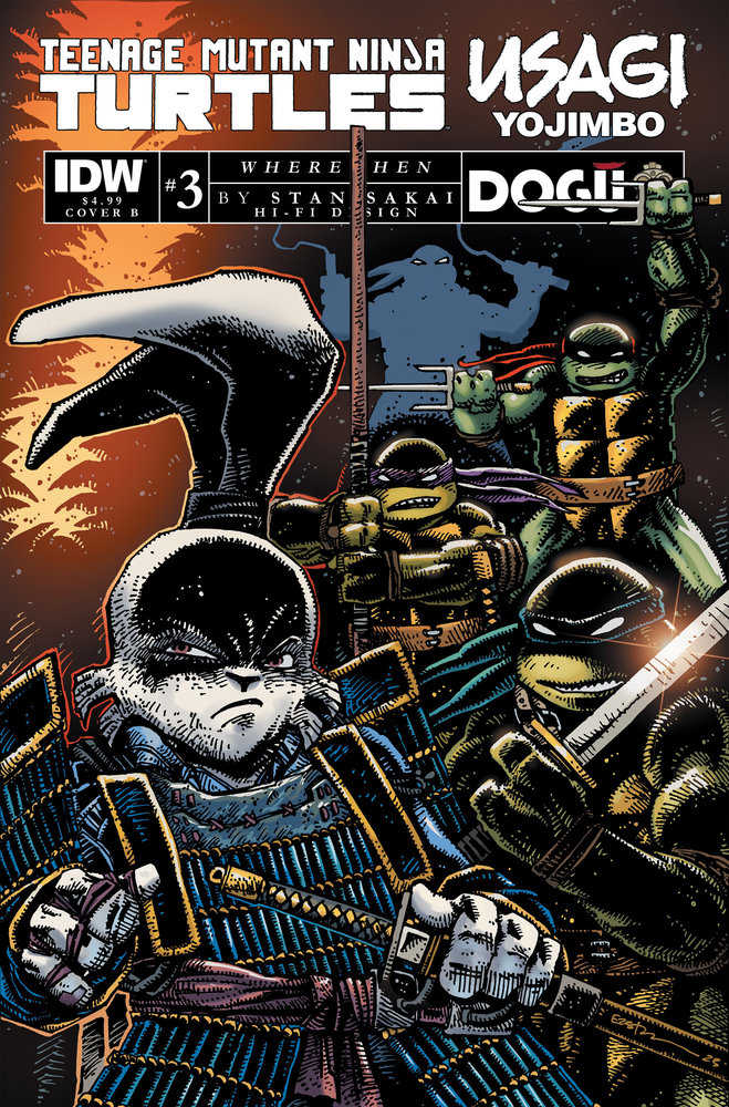 Teenage Mutant Ninja Turtles/Usagi Yojimbo: Wherewhen #3 Variant B (Eastman) - The Fourth Place