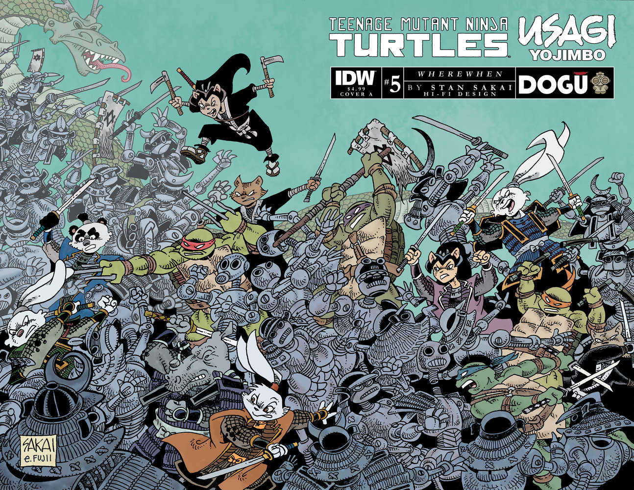 Teenage Mutant Ninja Turtles/Usagi Yojimbo: Wherewhen #5 Cover A (Sakai) - The Fourth Place