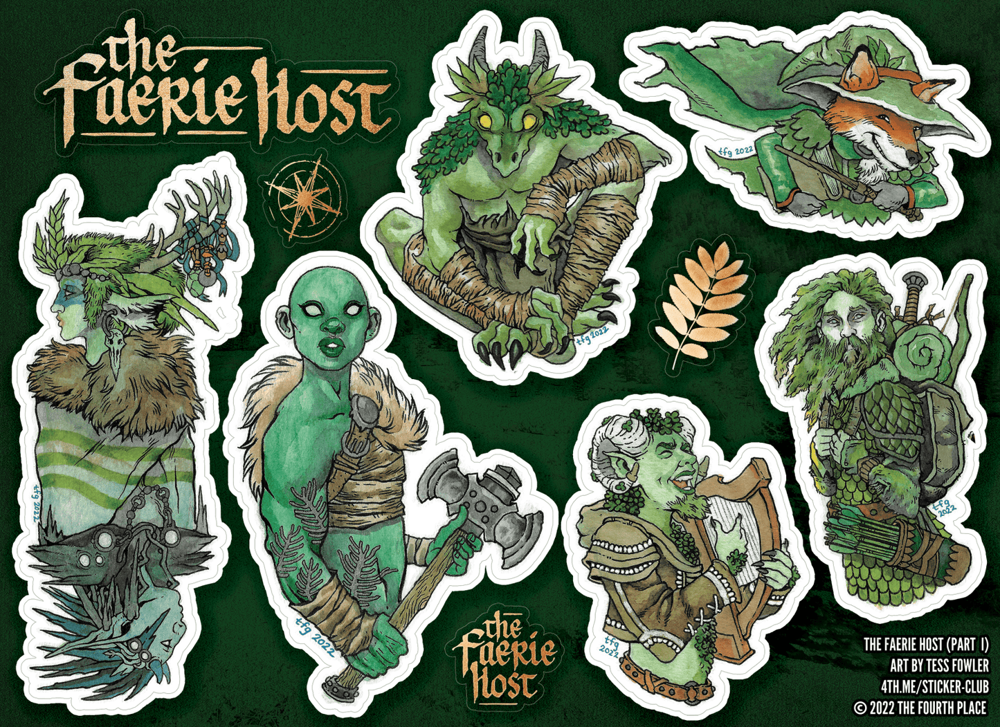 The Faerie Host Stickers (Part 1) Preorder - The Fourth Place