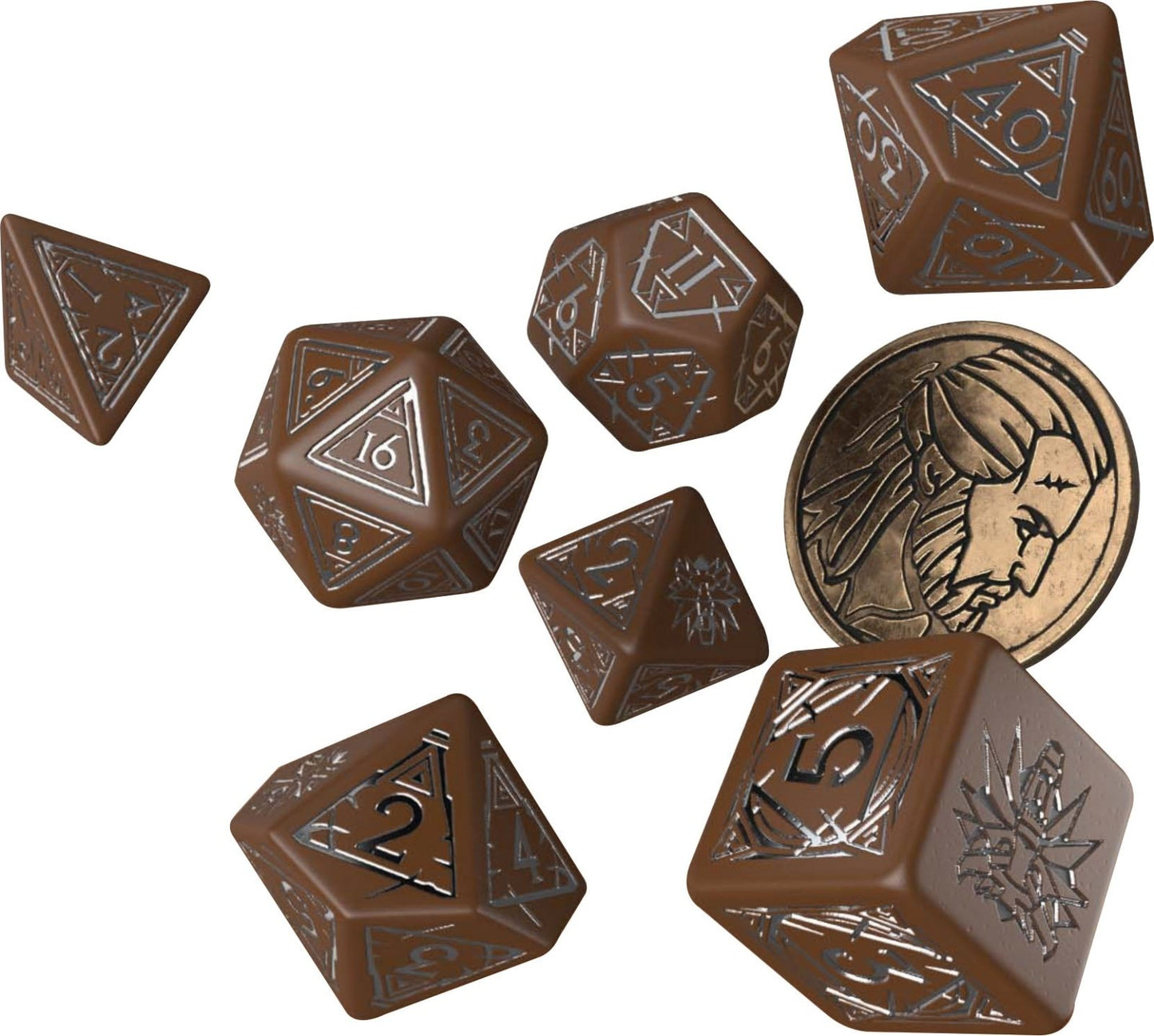 The Witcher Dice Set: Geralt - Roachs Companion (7 dice + coin) - The Fourth Place