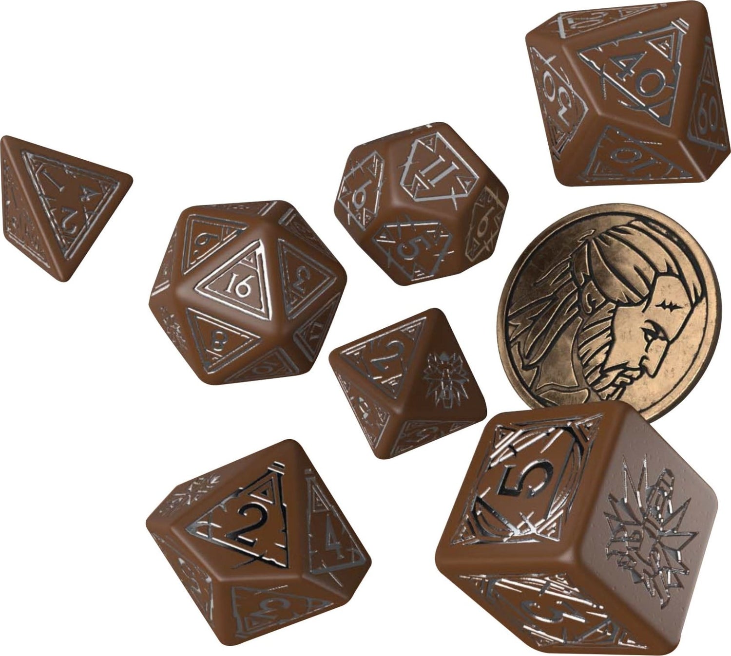 The Witcher Dice Set: Geralt - Roachs Companion (7 dice + coin) - The Fourth Place