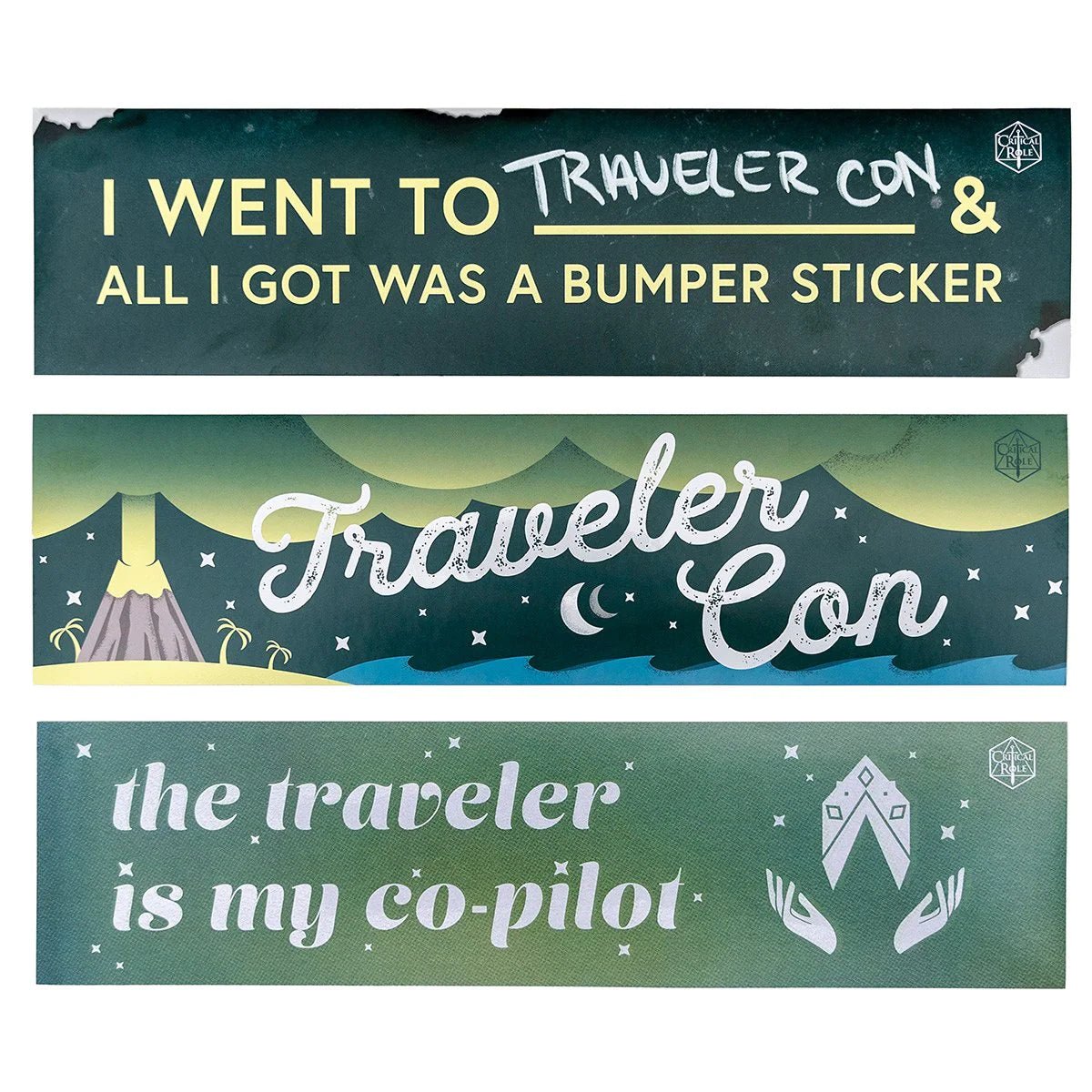 Traveler Con Bumper Sticker 3-Pack Set - The Fourth Place