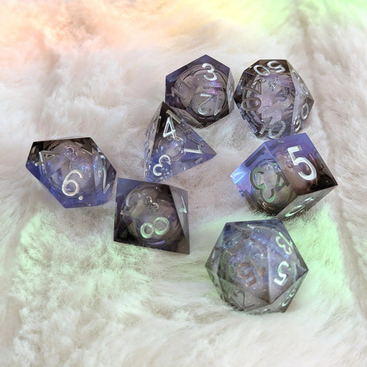Underdark - Set of 7 Liquid Core dice (Sharp Edges) - The Fourth Place