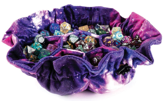 Velvet Compartment Dice Bag with Pockets: Nebula - The Fourth Place