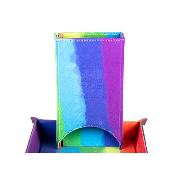 Velvet Fold Up Dice Tower: Watercolor Rainbow - The Fourth Place