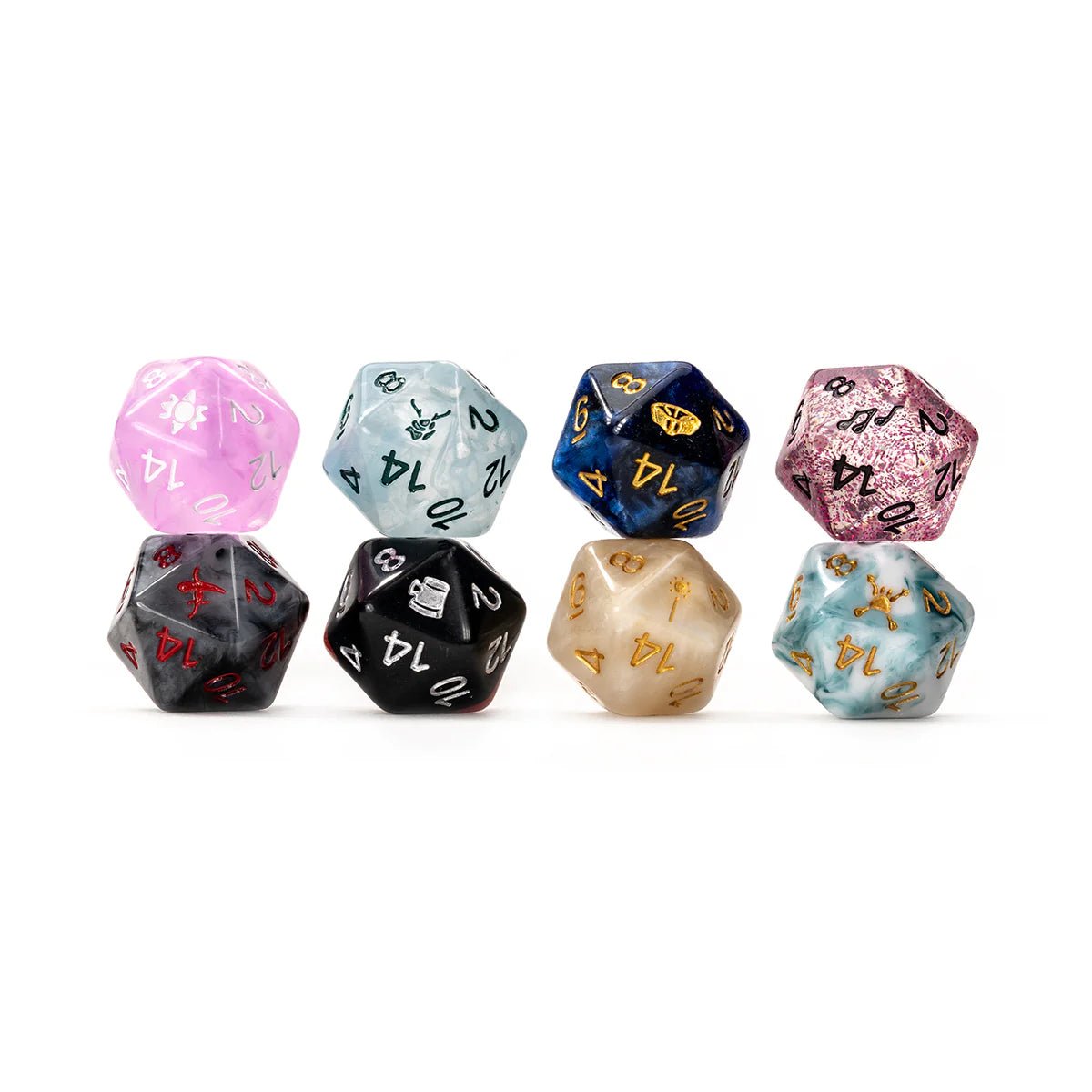 Vox Machina d20 Dice Set (8d20 with Bag) - The Fourth Place