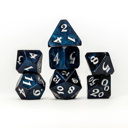 Vox Machina Dice Set: GM (Navy/Silver) - The Fourth Place