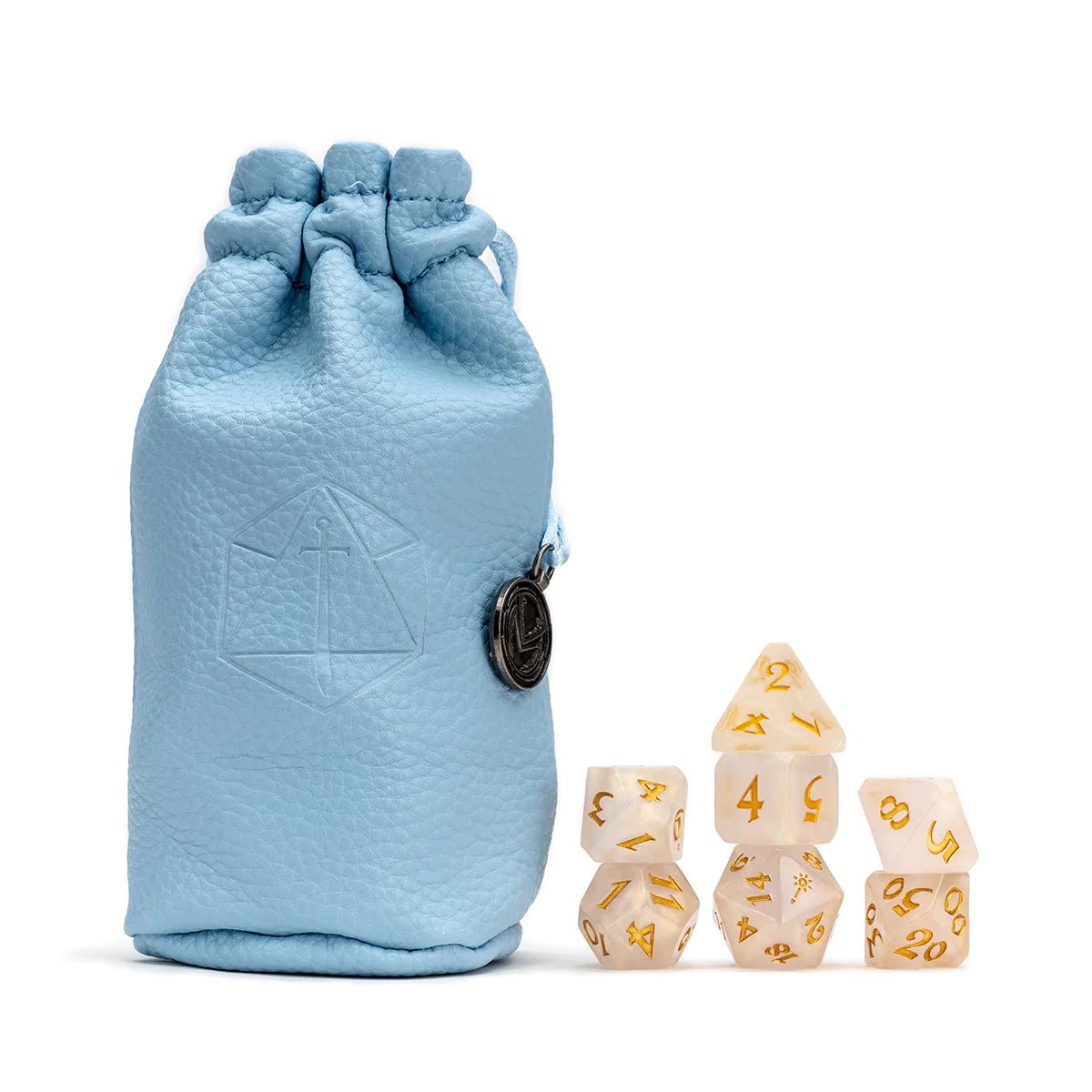 Vox Machina Dice Set: Pike Trickfoot (Light Blue/Pearl) - The Fourth Place