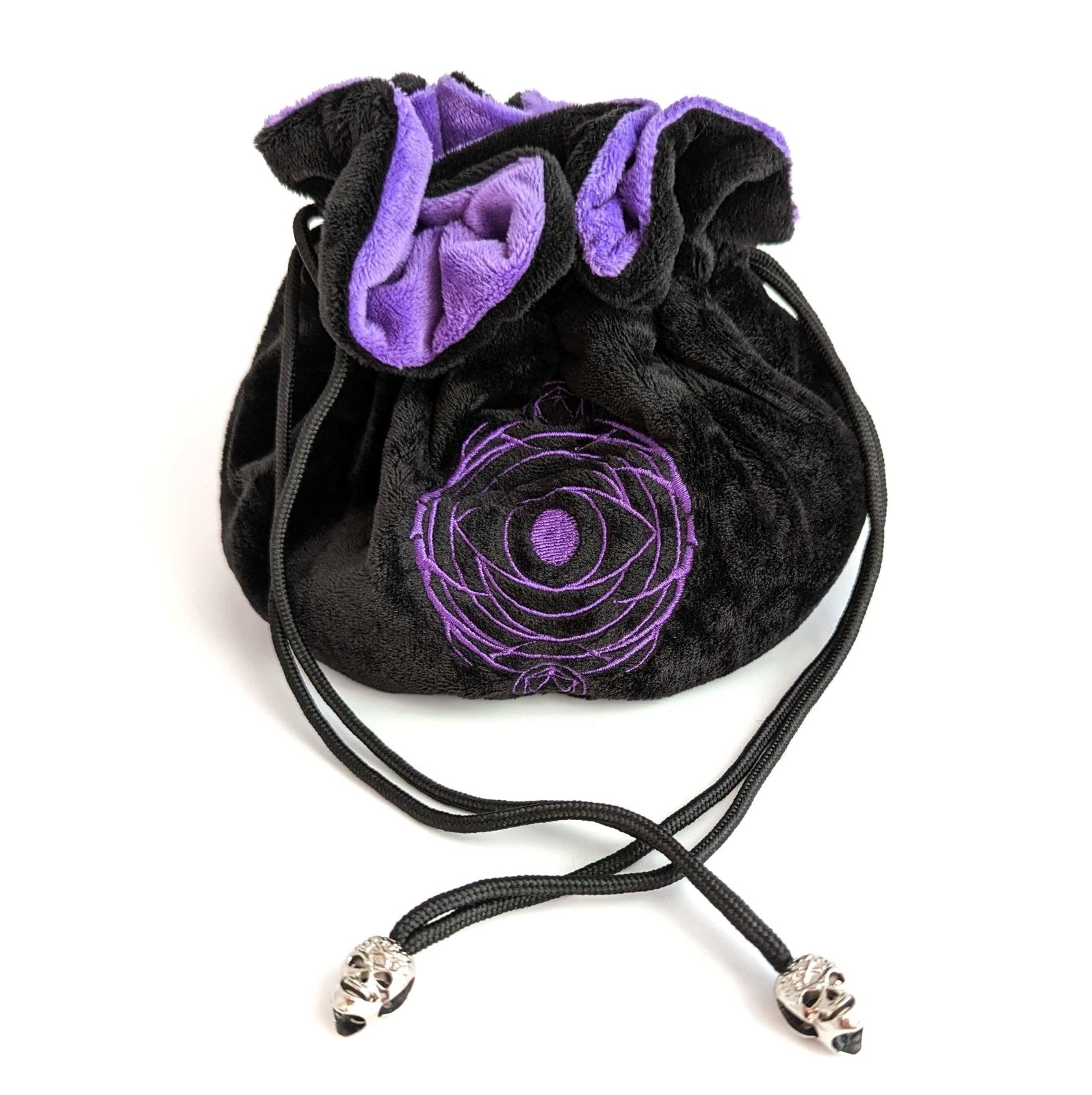 Warlock multi-pocket large dice bag (black/purple) - The Fourth Place