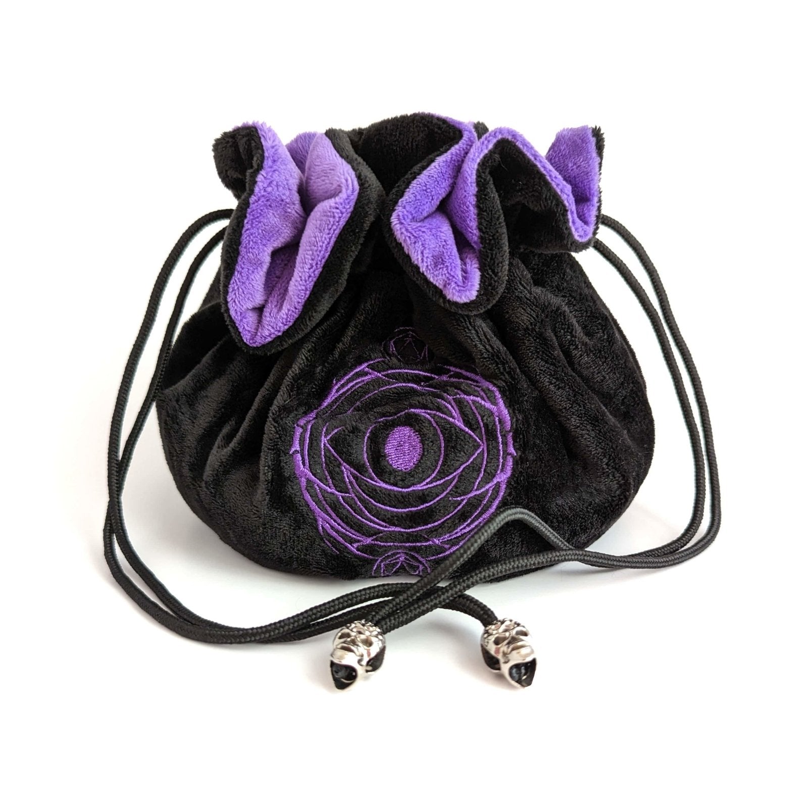 Warlock multi-pocket large dice bag (black/purple) - The Fourth Place